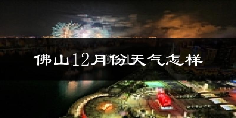 佛山12月份天气怎样?佛山十二月冷不冷?
