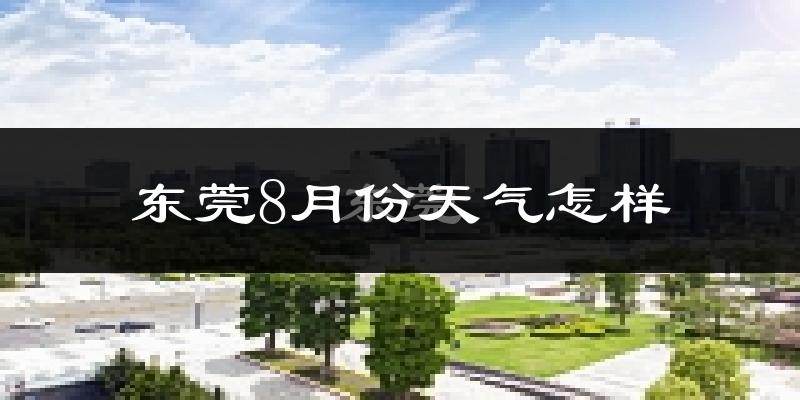 东莞8月份天气如何?很热吗?